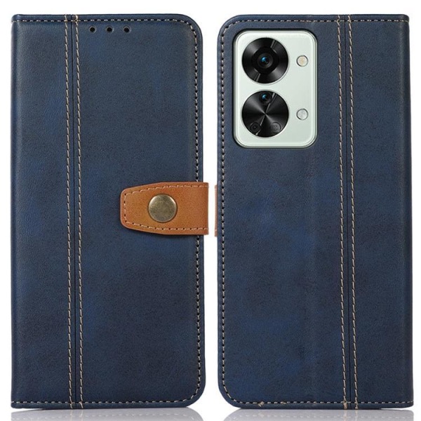 OnePlus Nord 2T 5G lompakkokotelo kaksoismagneettinen - sininen
