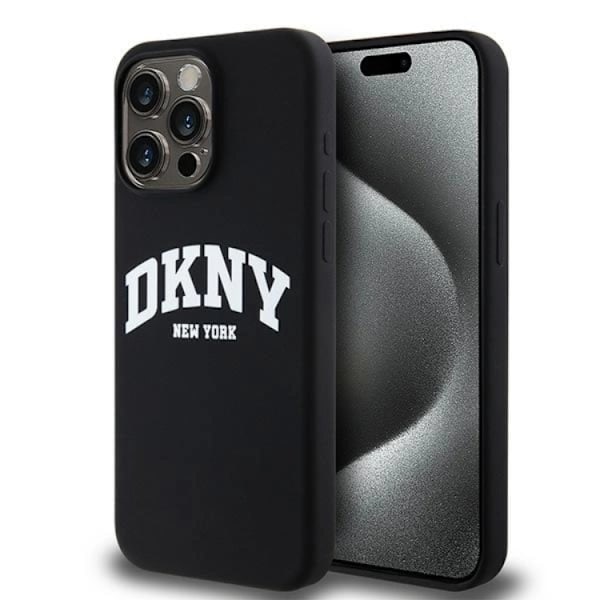 DKNY iPhone 13 Pro Max Mobilskal MagSafe Silikon Vit Logo