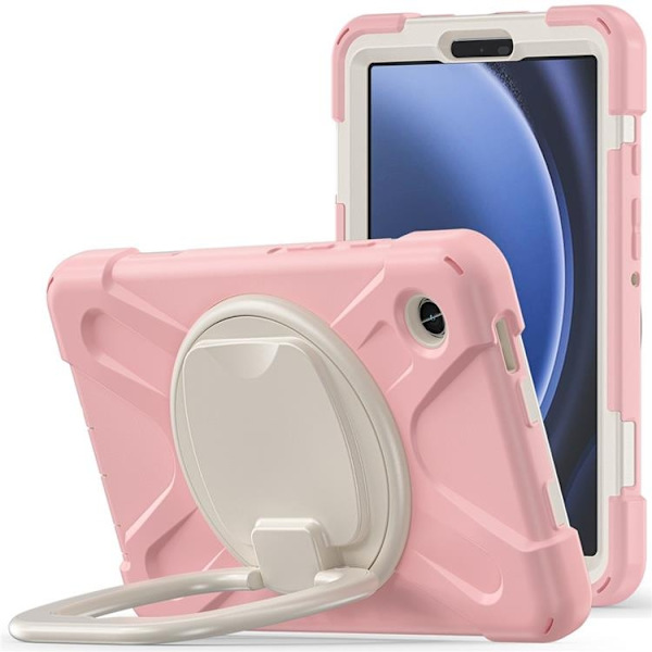 Mobilskal till Galaxy Tab A9 Kickstand Handle Grip - Rosa Rosa