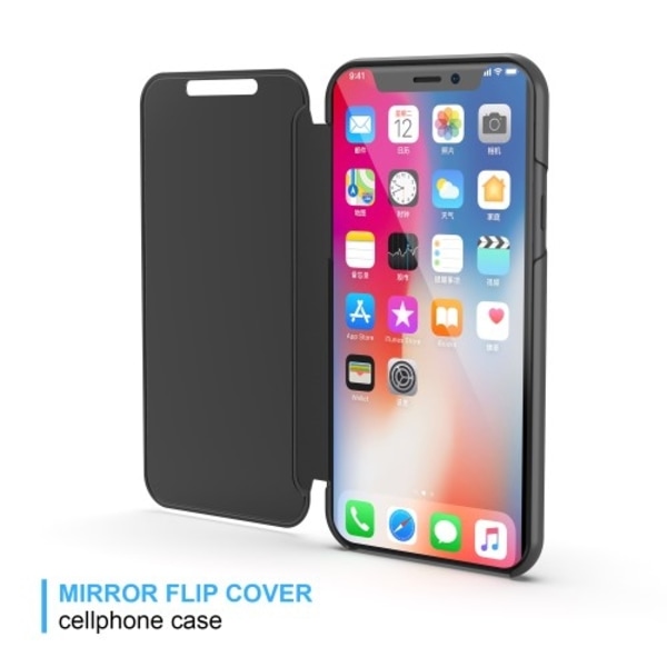 Electroplating Mirror View Fodral till iPhone XS MAX - Vit Vit