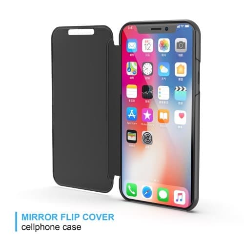 Electroplating Mirror View -kotelo iPhone XS MAX - Valkoinen White