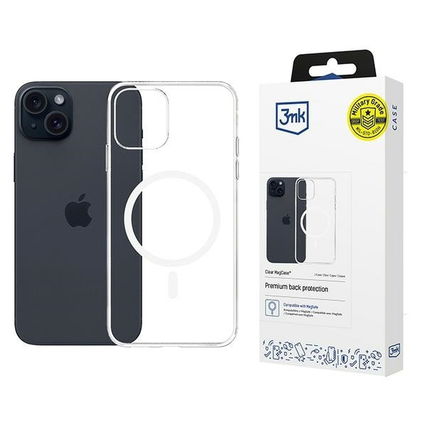 3MK Telefontaske til iPhone 15 Plus MagSafe - Klar Transparent