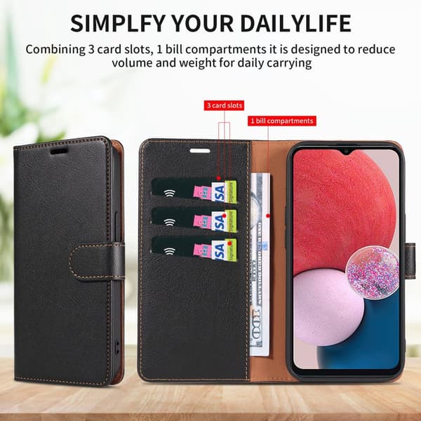 Plånboksfodral för Samsung Galaxy S26 Plus Magnetiskt RFID - Svart