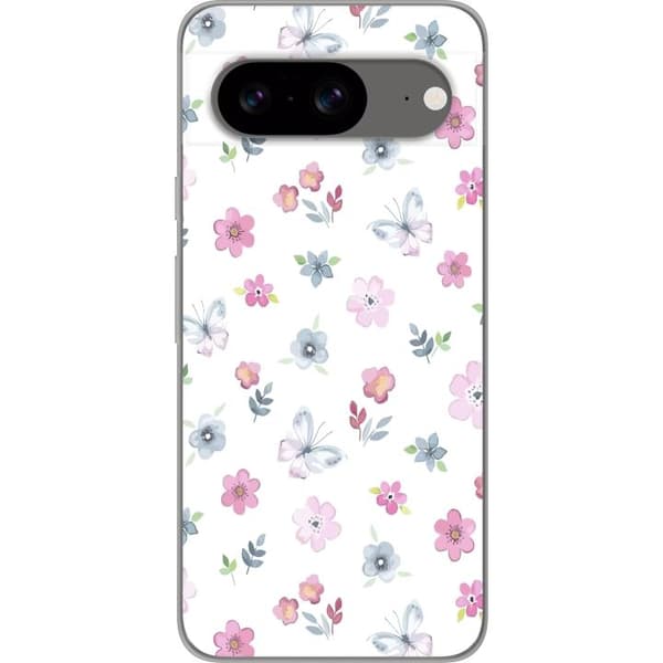 Mobilskal till Google Pixel 8 med Blommor och fjärillar