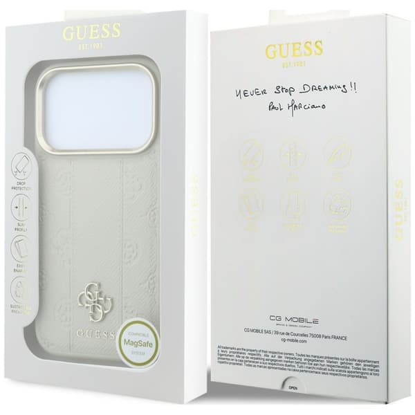 Guess Mobilskal För iPhone 18 Pro/17 Pro Magsafe Peony 4G Small Logo