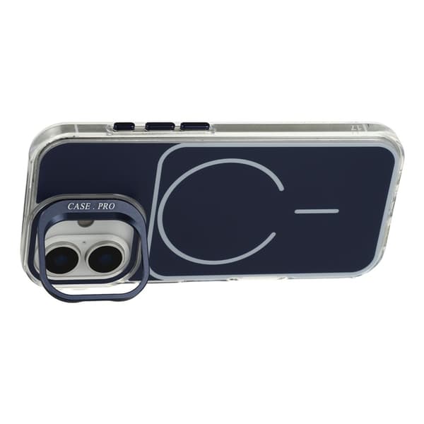 Mobilskal till iPhone 17 MagSafe med Matchande Handrem Lens Kickstand - Blå Blå