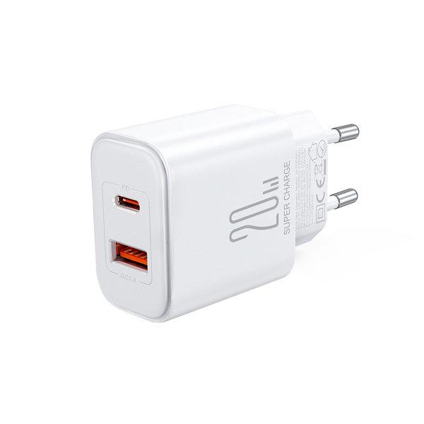 Joyroom Vægoplader USB-C Med Lightning Kabel - Hvid