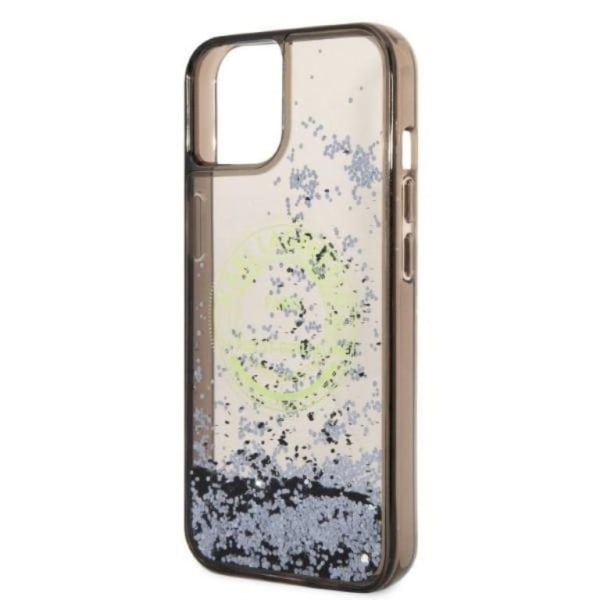 Karl Lagerfeld iPhone 14 Skal Liquid Glitter RSG - Svart