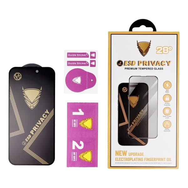 OG Xiaomi Redmi Note 14 Pro Härdat Glas Skärmskydd Privacy Black