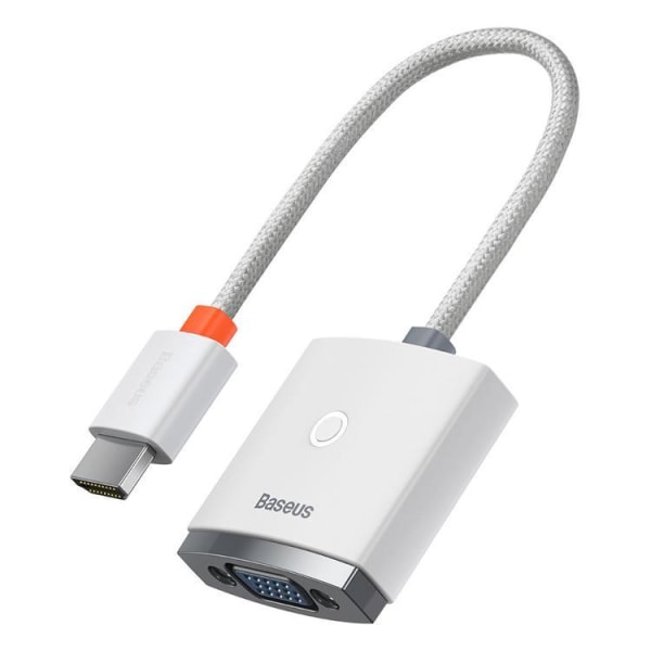 Baseus Adapter HDMI till VGA Mini jack 3,5 mm Micro USB - Vit