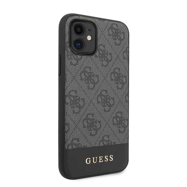 Guess iPhone 11/Xr MagSafe 4G Stripe Collection Telefontaske - Grå