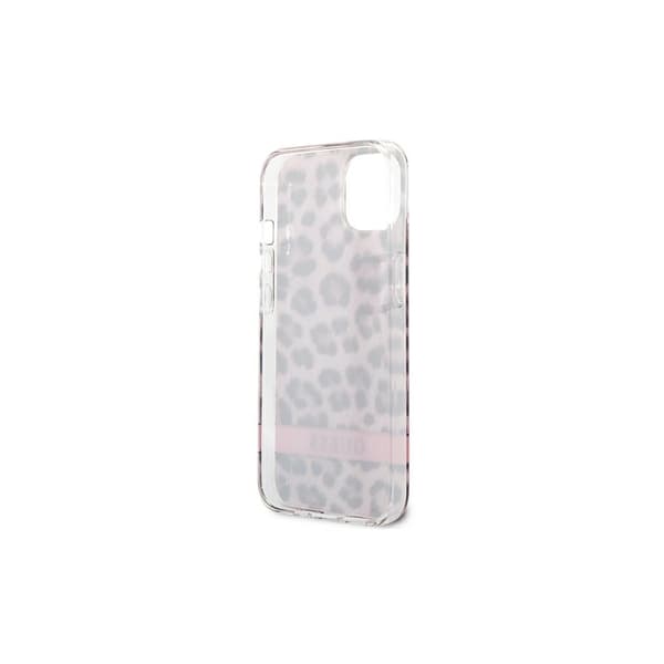 iPhone 13 Mini 5.4" Hårt Skal Rosa Leopard & Elektro Rand Rosa
