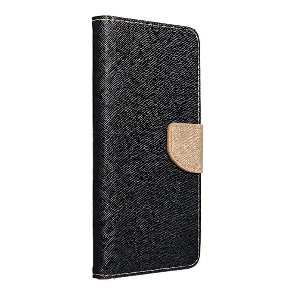 Redmi 9A/9AT Plånboksfodral Fancy Eco Läder - Svart/- Guld