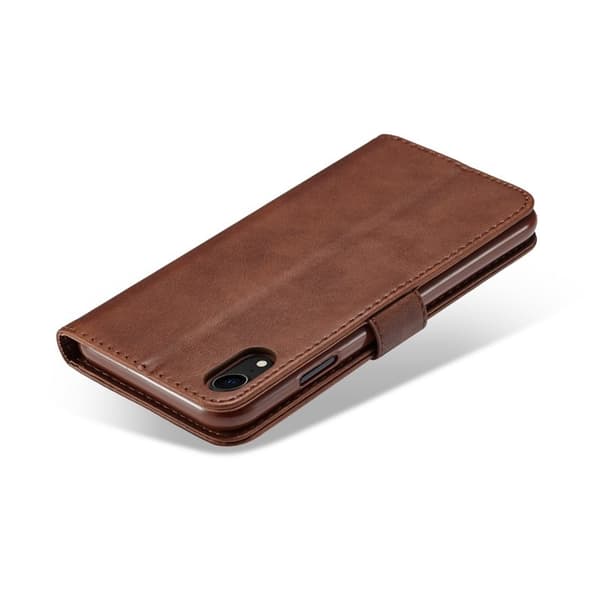 LC.IMEEKE iPhone XR Plånboksfodral i Konstläder - Brun