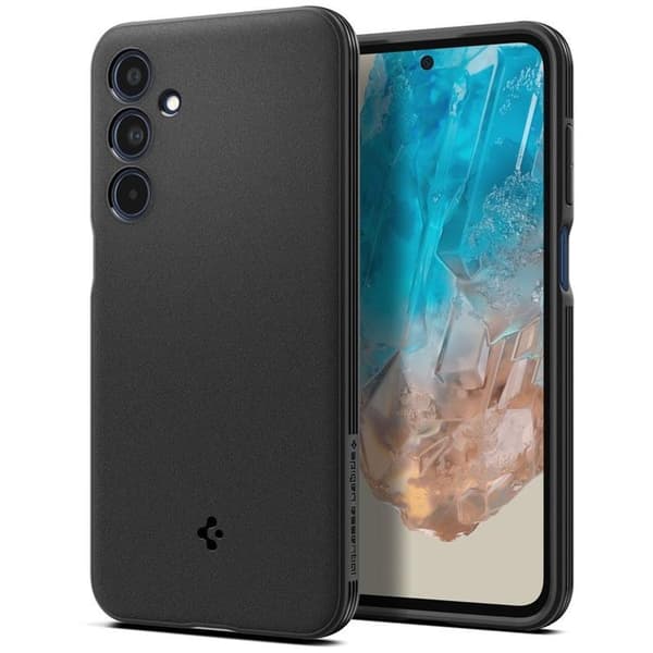 Spigen telefontaske til Galaxy M35 5G Essential Sandblast - Matt Sort Svart