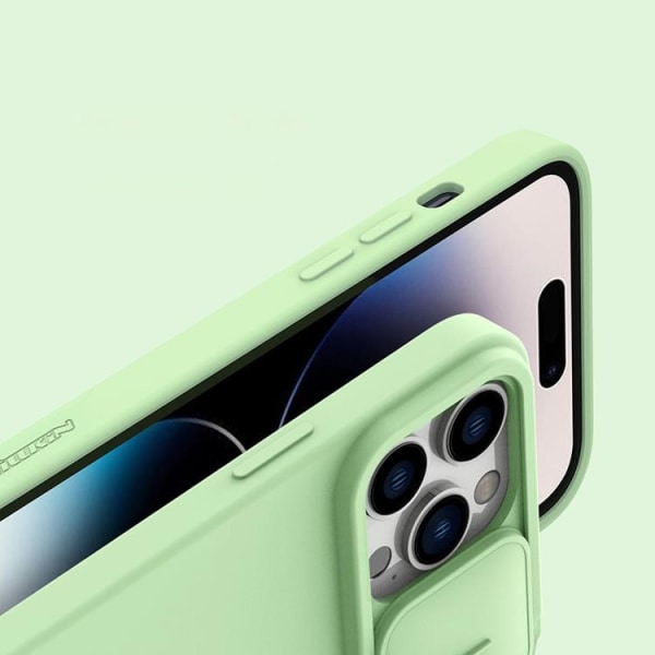 Nillkin iPhone 14 Pro Max Case CamShield Silky Silicone - Vihreä