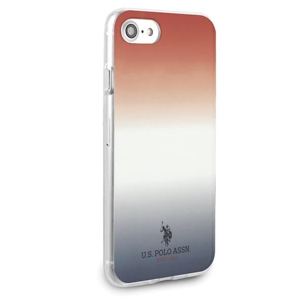 Den amerikanske Polo Assn. Gradient Mønsterkollektion iPhone 7/8/SE 20 Rød Red