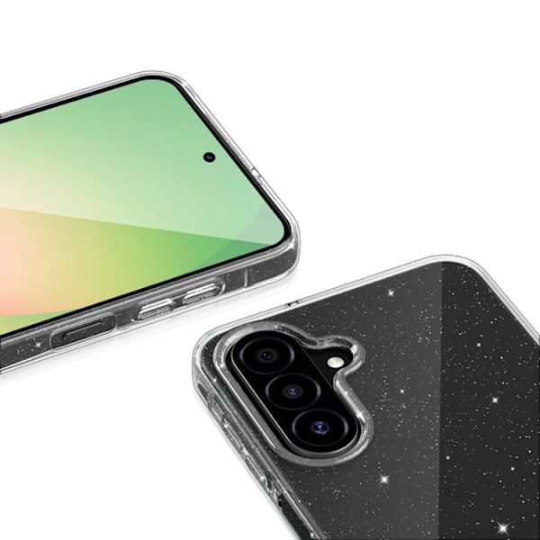 Tech-Protect Mobilskal För Galaxy A27 Flexair - Glitter Transparent
