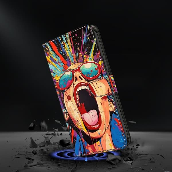 Samsung Galaxy A37 Plånboksfodral Konstläder Flip Skydd - Graffiti Scream