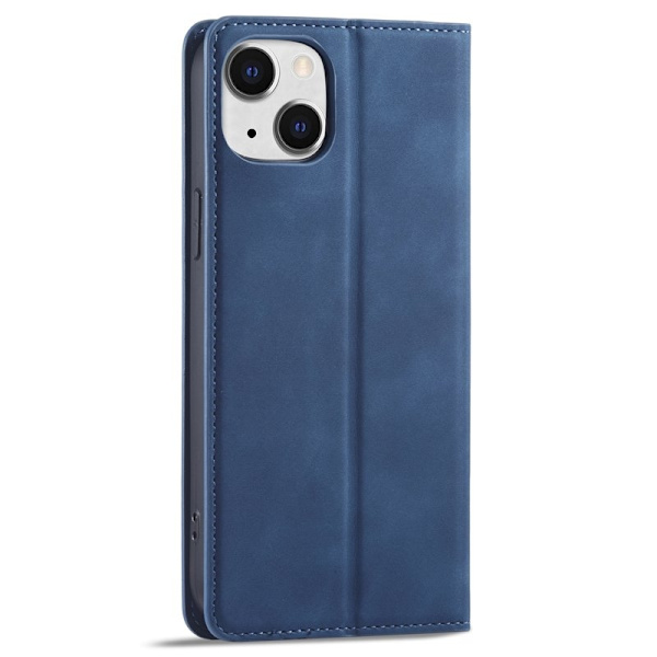 FORWENW iPhone 15 Plus Plånboksfodral Konstläder - Blå