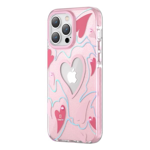 Kingxbar iPhone 14 Pro Max Cover Heart Star - Pink Heart