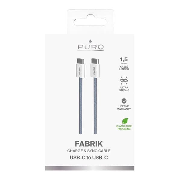 Puro USB-C Till USB-C Kabel 1.5m Fabrik - Blå Blå