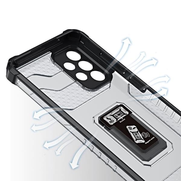 Crystal Ring Kickstand Skal Galaxy A72 4G - Punainen Röd