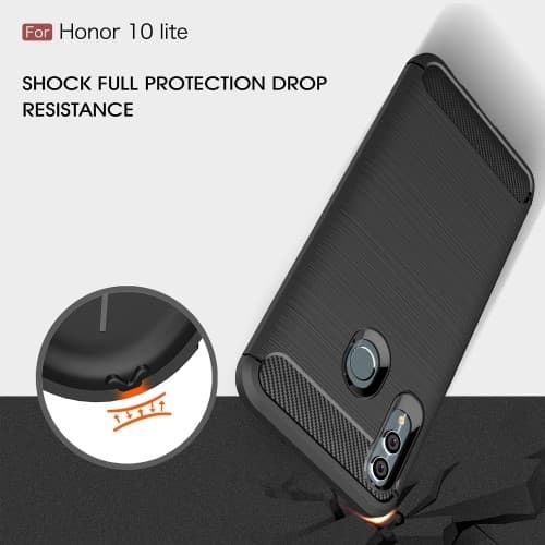 Carbon Flexicase Cover til Huawei P Smart (2019) / Honor 10 Lite Black