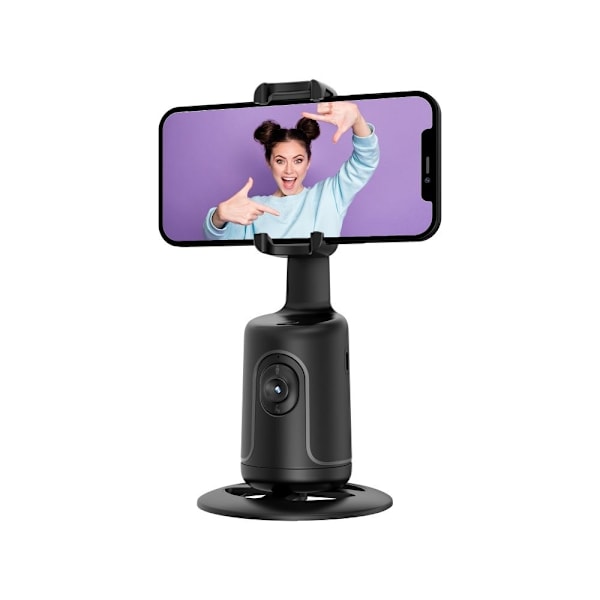 Inteligent selfiestick Stand med face-tracking - Svart Svart