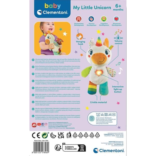 CLEMENTONI Plush Baby Unicorn