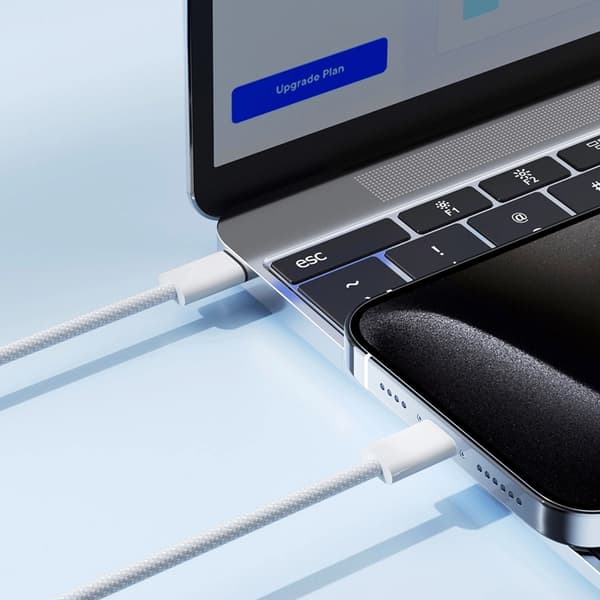 Joyroom USB-C til USB-C Kabelben Serie 60W 1m - Hvid Vit