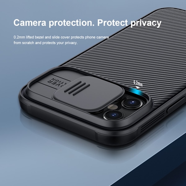 NILLKIN CamShield mobilskal iPhone 12 Pro Max Skal - Svart Svart