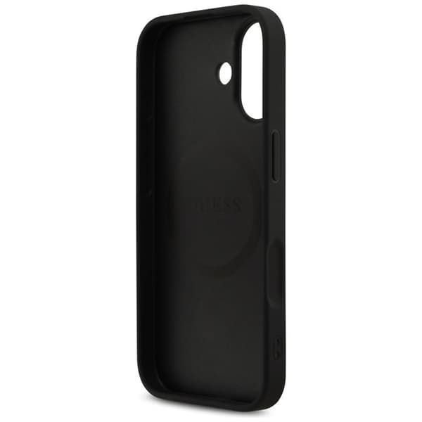 Guess telefontaske til iPhone 17 MagSafe 4G trykte striber - sort Svart