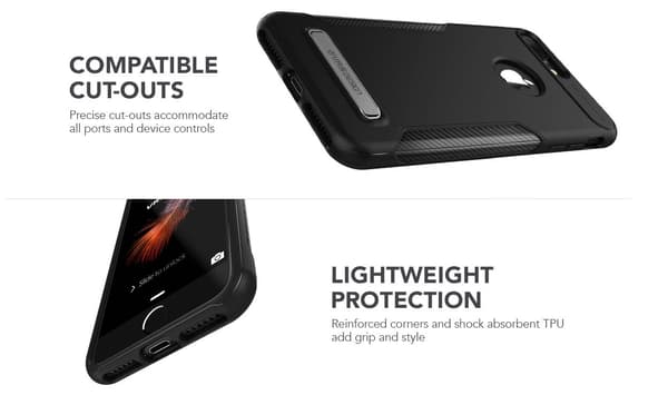 Verus Carbon Fit Cover til Apple iPhone 7 Plus - Sort Black