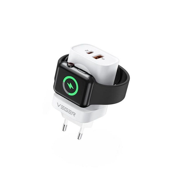 Verger Väggladdare Adaptrar USB-A-USB-C - Vit