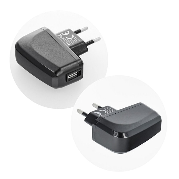 Blue Star Laddare USB-A, 1A med micro-USB kabel 1.13m Svart