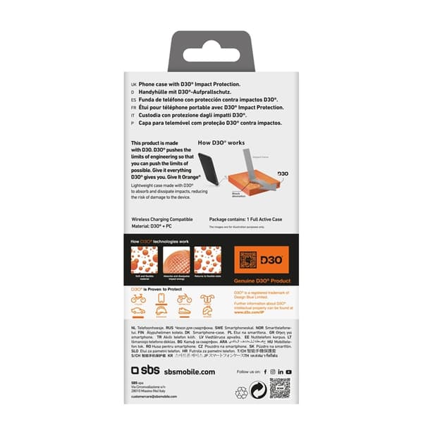 SBS Mobilskal till iPhone 16 Pro Max Full Active D3O - Svart Svart