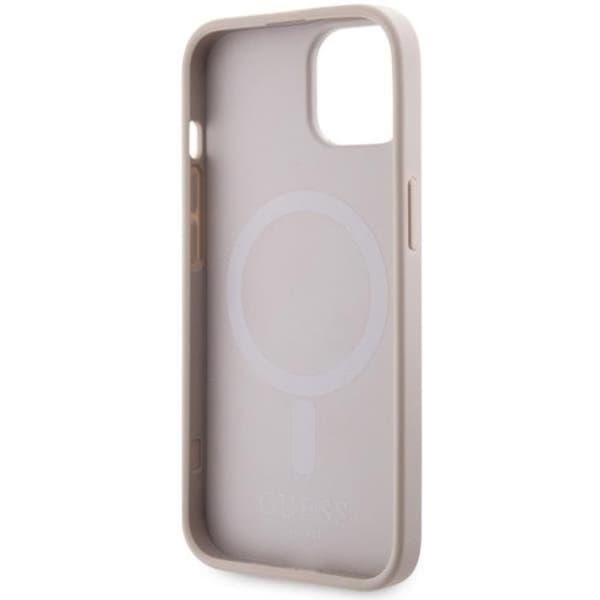Guess Mobilskal till iPhone 14 MagSafe Printed Stripes - Rosa