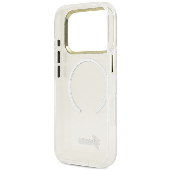 Guess Mobilcover til iPhone 17 Pro MagSafe IML Gradient Script Metal - Hvid Vit