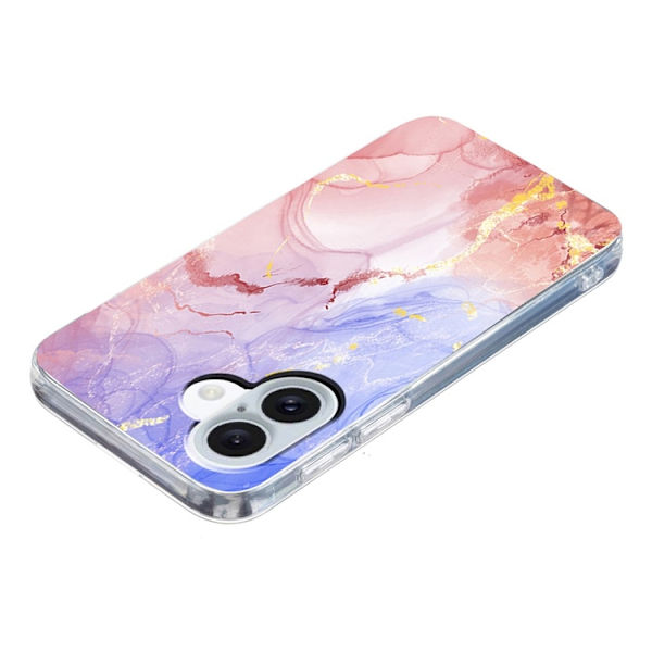 Mobilskal till iPhone 17 Marble Pattern Printing Soft - Rosa Rosa