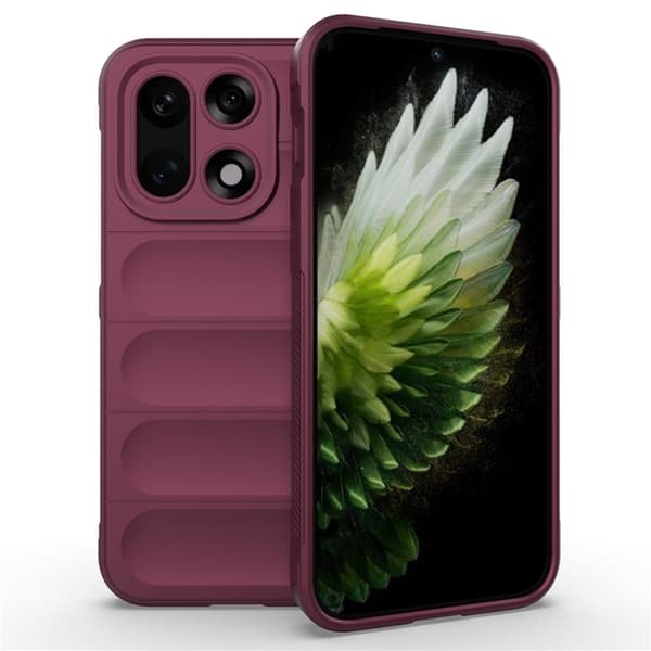 AMORUS Mobilskal till OnePlus 15 Rugged Soft TPU Shockproof Vinröd