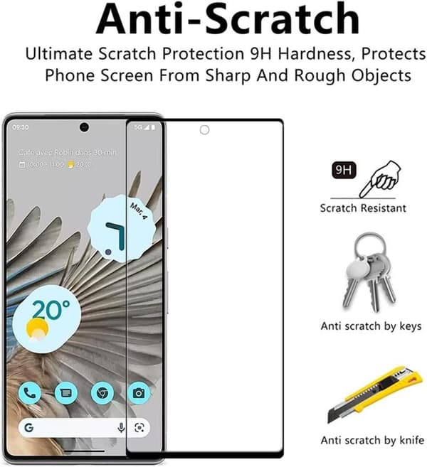 [1-PACK] Google Pixel 8 Pro hærdet glas Skærmbeskytter - Sort Transparent