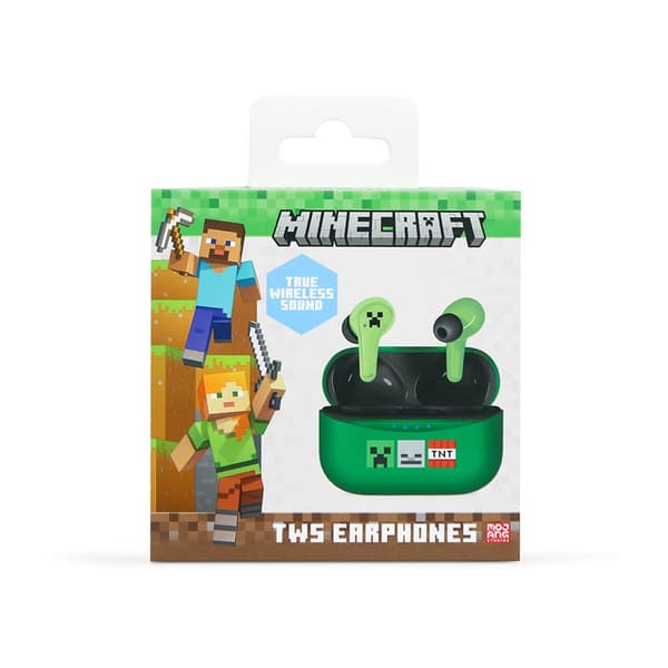 MINECRAFT TWS In-Ear Hörlurar - Grön Grön