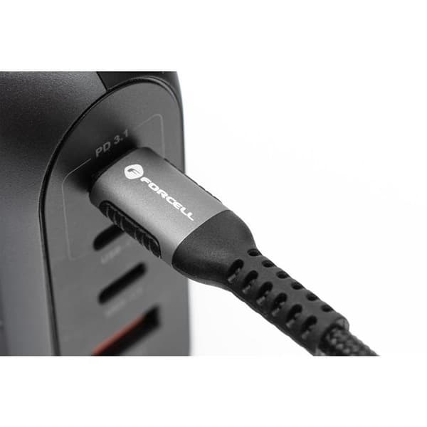 Forcell USB-C till Lightning Kabel 27W 3m PD 3A Cafule - Svart Svart