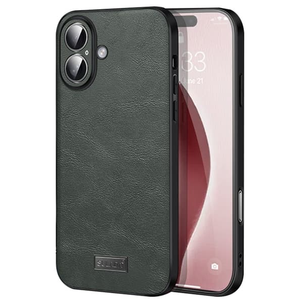 SULADA Mobilskal till iPhone 16 PU Läder + TPU + PC Baksida - Grön