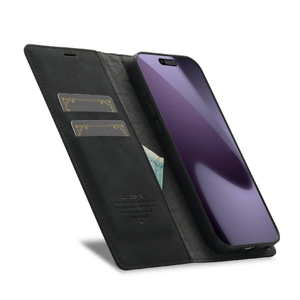 LC.IMEEKE iPhone 17 Pro Plånboksfodral Konstläder- Svart