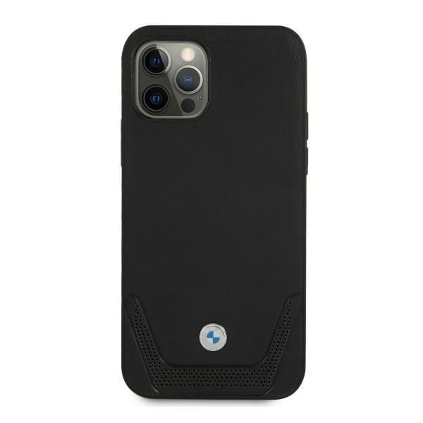 BMW Läder Perforate Skal iPhone 12 Pro Max - Svart Svart