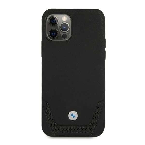 BMW Nahka Perforate Kuori iPhone 12 Pro Max - Musta Black