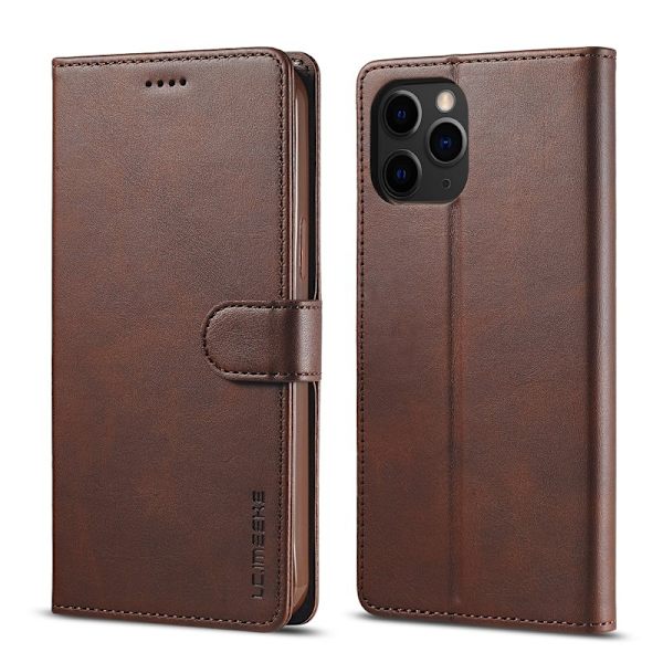 LC.IMEEKE Design Plånboksfodral i Konstläder - Brun - iPhone 13 Pro