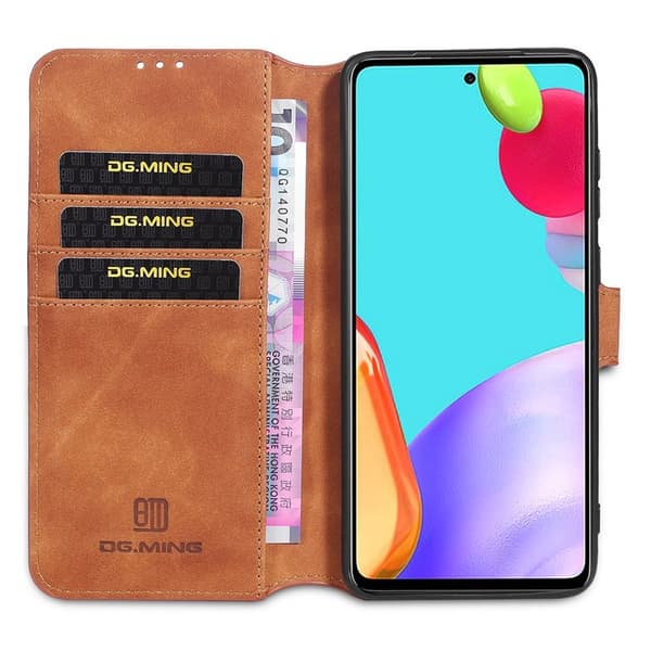 DG.MING Retro Mobilskal för Samsung Galaxy A52 4G/5G - Brun